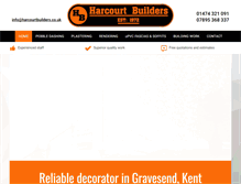 Tablet Screenshot of harcourtbuilders.co.uk